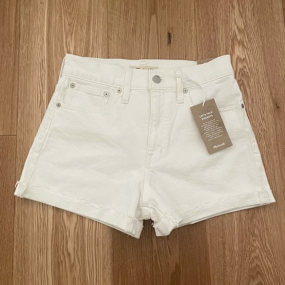 NWT Madewell High-Rise Shorts  in Tile White - 25 - Picture 4 of 12